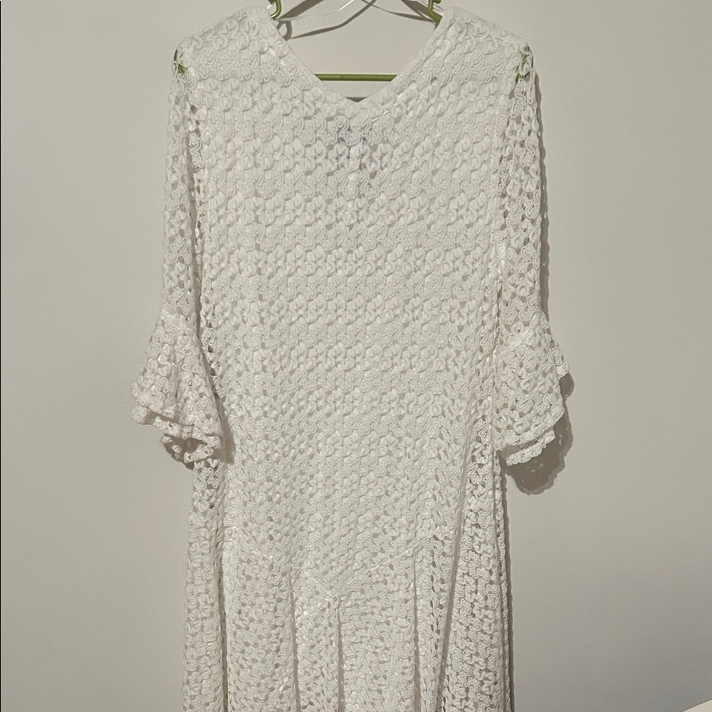 Rabbit Rabbit Rabbit White Textured Midi Dress - Picture 3 of 5